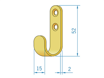 Roca Clothing Hook 52x15mm