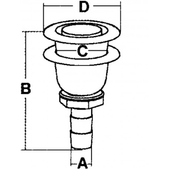 Marine Town Stainless Steel Nylon Tank’s Vent For Hose 15 mm
