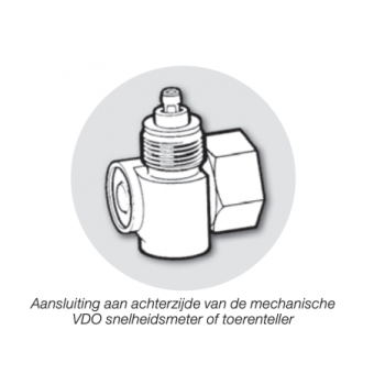 VDO 210-033-046-002C - ANGLE DRIVE M18X1.5 1 To 1 - Thread M18x1.5
