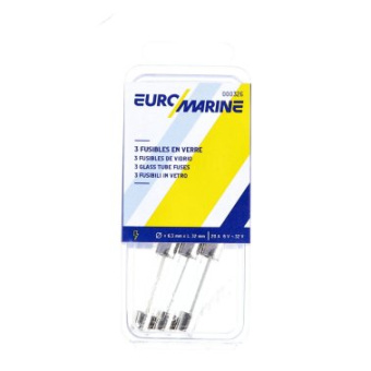 Euromarine Glass Fuse Ø6.3 - 32mm - 20A - Pack Of 3