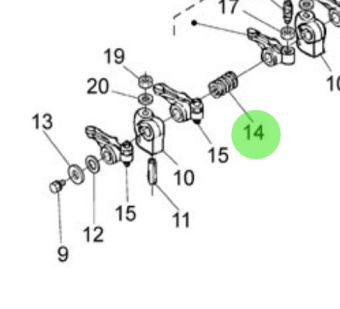 Nanni Diesel 970302791 - Rocker Arm Spring for Valve and Spring Assemblies