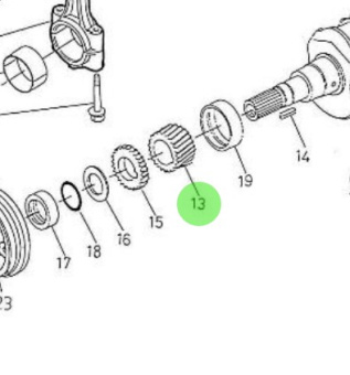 Nanni Diesel 970307931 - Crankshaft Assembly for 5.280HE Engines