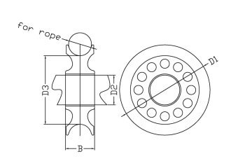 TyeTec SHL37 - 37mm Aluminum Sheave