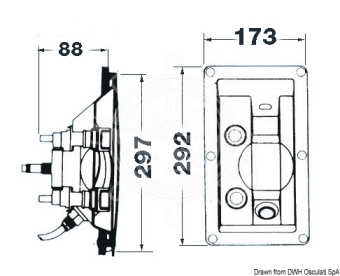 Osculati 17.031.06 - Whale Flush Mount Shower No Cover Cold/Hot Water