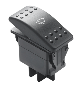 Vetus HDMSW2 Three Position Wiper Switch - Rocker