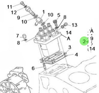 Nanni Diesel 970310334 - Injection Pump Assembly for 3.100HE and N3.30 Engines