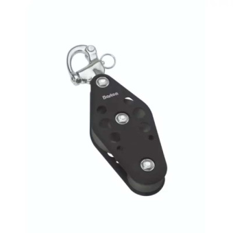 Barton N05440 - Fiddle Block Snap Shackle Size 5 38/64mm – Plain Bearing, Ø38/64mm Sheaves, Max Rope 12mm