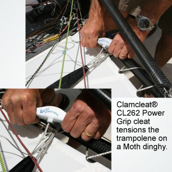 Clamcleat CL262 Power Grip 2 Two-Handed Rope Tensioning Grip for 3–6 mm Rope