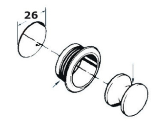 Door Handle Mini Push-Lock Spring Lock