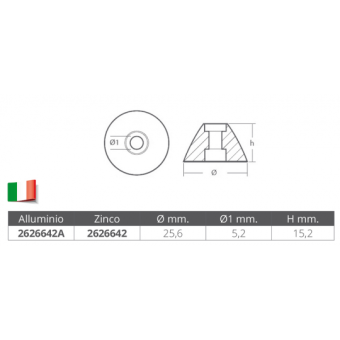 Tecnoseal Zinc Side Power-Sleipner Bow Thruster Ogive