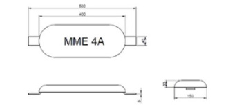 MME Hull/Rudder Anode Aluminium MME4A