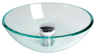 Allpa Sink, Round, Glass, (Without Drain) Ø280x100mm
