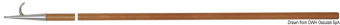Osculati 34.459.11 - Chromed Brass/Wood Boat Hook 200 cm