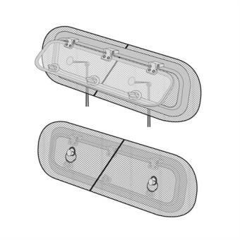 Waterline Design 1335 - Darkening With Ventilation For Porthole - Large 300x700 mm