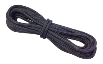 Allpa 16-Plait Mooring Ropes Handmade T16 + Splice 12mm, Black, L=10m