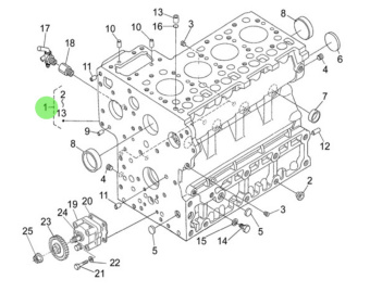 Nanni Diesel 970313168 - Crankcase Assembly for Marine Diesel Engines