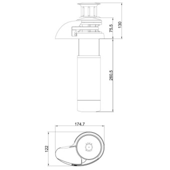 Italwinch SV_0512_06L Vertical Windlass Smart V 500W - 12V Ø6mm