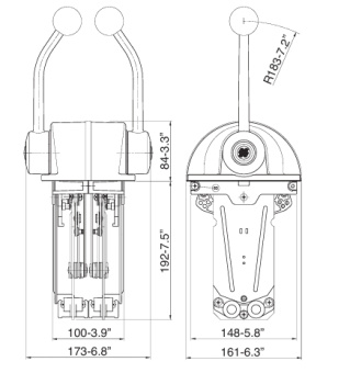 Ultraflex 40141W - B302CR Motor Control Top Mount Double, Chrome