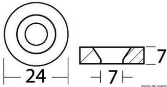 Osculati 43.260.00 - Zinc Rring Anode Ø 24 x 7 mm