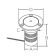 Marine Town AISI 316 Waste Stainless Steel Cap Ø 38 mm Marine Town AISI 316 Waste Stainless Steel Cap Ø 38 mm