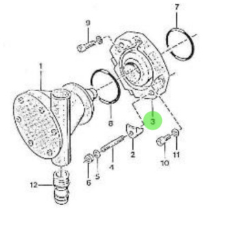 Nanni Diesel 970164024 - Sea Water Pump Flange for 2.60HE and 3.90HE Engines