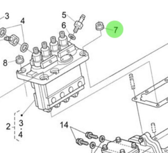Nanni Diesel 970313599 - Flange Bolt for Speed Regulator and Injection Pump Assemblies