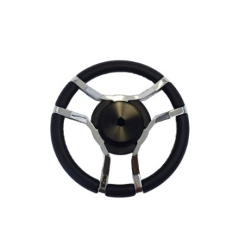 Gussi Italia 30113561 011 Stainless Steel And Leather Steering Wheel Ø35 mm