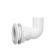 Nuova Rade 39549 - Thru-Hull Elbow 90°, For Hose Ø25mm, PA, White