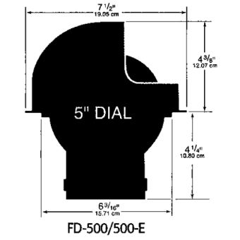 Ritchie Compass 'Globemaster FD-500-P', 12/24/32v, Flush Mount, Ø127mm/2 Of 5°, Stainless Steel (Power)