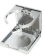 Allpa Plastic Drink Holder, Foldable, A=104mm, B=98mm, C=94mm, Chromed