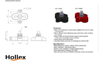 Hollex Single Connector M6 Black