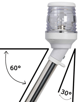 Osculati 11.160.31 - Pull-Out White Pole Light 30° On Axis 60 cm