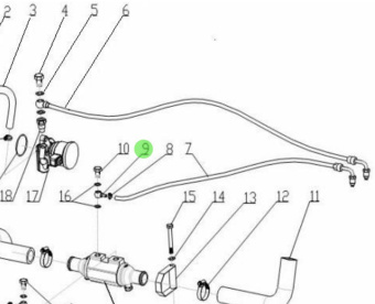 Nanni Diesel 970311227 - 3/8 Union for 10 mm Hose