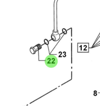 Bukh 531Z0056 - Banjo Bolt for DV48 Air Inlet and Turbocharger