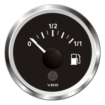 VDO A2C59514080 - Veratron ViewLine Fuel Level 0 - 1/2 - 1/1, 90-0.5 Ohm Black 52mm