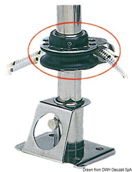 Viadana Footblock for Furling Systems with 57 mm Delrin Ball Bearing Sheave for Sheet up to 12 mm