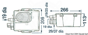 Osculati 16.413.73 - Waste Water Tank With Attwood Pump 12 V 27 l/min
