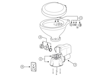 Albin 07-03-010 - Marine Toilet Silent Electric Compact 12V