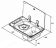 Allpa Airxcel Gas Hob Unit And Rectangular Sink At The Right, With Cover, Burner: 1x Medium