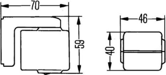 Hella Reading Lamp 12V Black Surface-Mounted