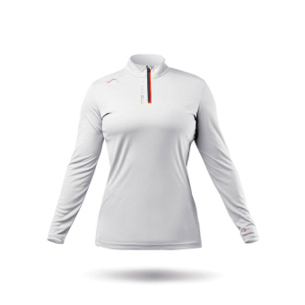 Plastimo 70282 - Women's UVActive High Collar 1/4 Zip Top White Size XL