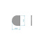 Roca 440350 - Stainless Steel Hinge Cover Cap, 33.25 x 41.5mm