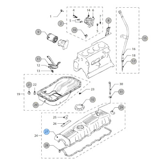 Vetus STM4928 - Valve Cover for VH4.65/80