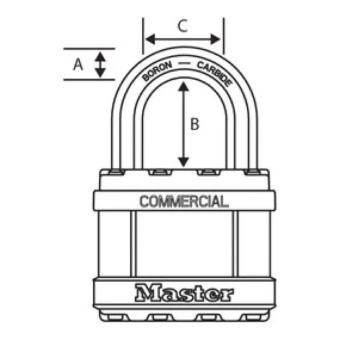Master Lock Padlock Stainless Steel Laminated 44mm