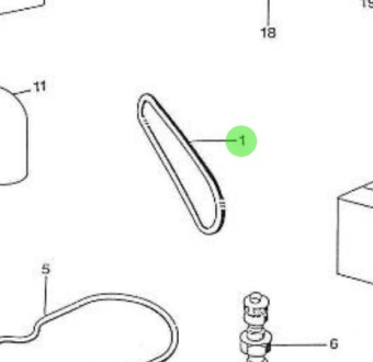 Nanni Diesel 970037335 - V-Belt for 2.60HE Engines