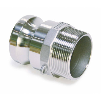 Kamlok Male Part F, Stainless Steel 1.1/4" Outside Thread