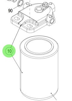 Steyr Z026121-0 - Filter Bracket With Fuel Filter Assembly for Steyr SE Series Engines