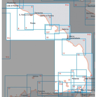 Navigation Chart South-Central Tyrrhenian Sea From Anzio To Capo Circeo And Pontine Islands
