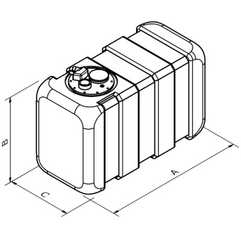 Can SB Fuel Tank - Plastic - 70 L - 66X44X30 cm