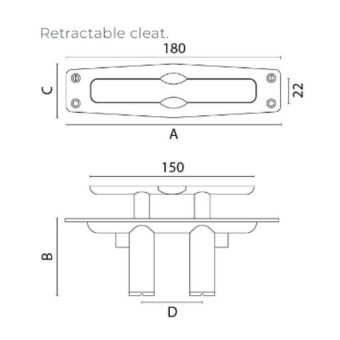 Foresti & Suardi 188.C - Retractable Cleat Chrome